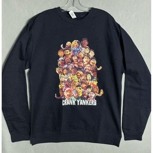 Crank Yankers Comedy Central Promo Sweatshirt Crewneck Men's Large Blue Pullover